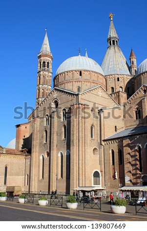 PADOVA, ITALY - MAY 13: The Basilica of St. Anthony in May 13, 2013 in Padua, Italy. This temple is one of the most famous holy places of Christendom.