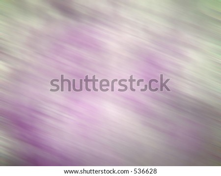 Blurred pastel shades of green, purple and white transfers feeling of motion.