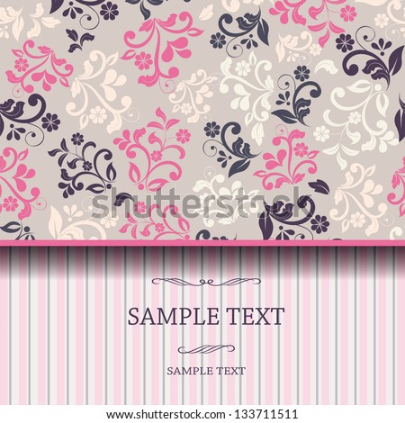 Beautiful floral invitation card eps10 Beautiful floral invitation card eps10