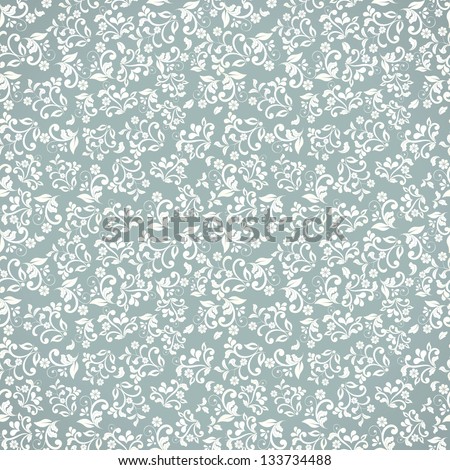 seamless floral pattern on blue background eps10 seamless floral pattern on blue background eps10