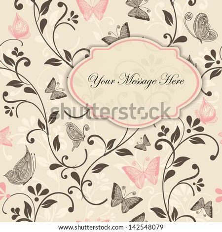 Wedding card or invitation with abstract floral background eps10 Wedding card or invitation with abstract floral background eps10