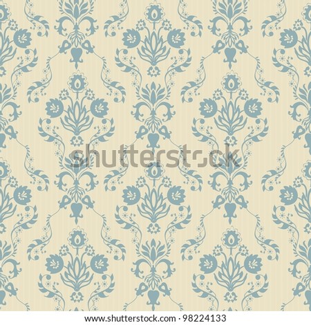 Damask Wallpaper on Seamless Damask Wallpaper Stock Vector 98224133   Shutterstock