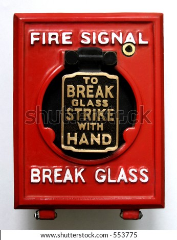 Vintage fire alarm panic button