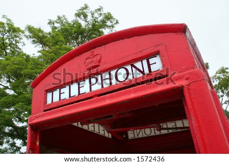 Classic British public phone booth
