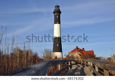 Boardwalk to Fire Island Lighthouse