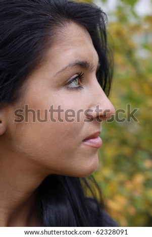 Portrait of Beautiful girl outdoors. More images of this models you can find in my portfolio