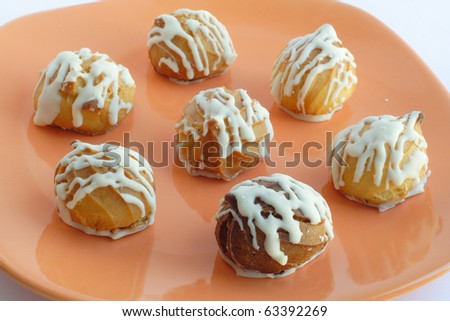 Cookies on plate isolated. More images of this models you can find in my portfolio