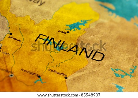 Ancient World Map of Finland
