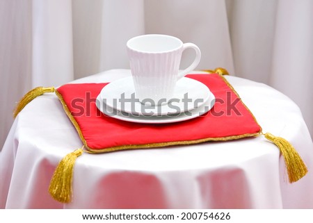 set of white ware, cup a saucer, for tea, coffee
