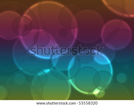 Multi-coloured dreams, abstract soap bubbles