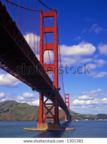 The Golden Gate Bridge, in San Francisco, California, photographed from Fort Point.