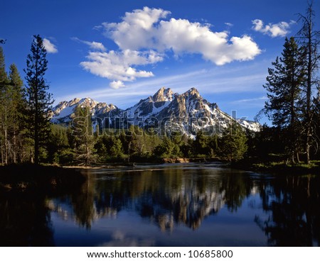 stock photo : Mt. McGown in the Sawtooth National Forest of Idaho.