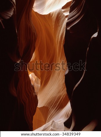 Antelope Canyon is a slot canyon, located on the Antelope Canyon Navajo Tribal Park, near Page , Arizona.