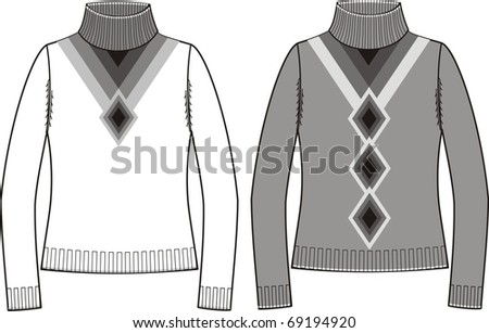 Logo Design on Female Knitted Jersey  Sweater  See More Clothing Designs In My