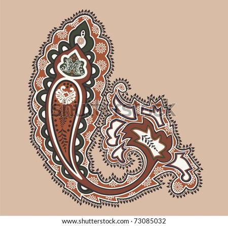 stock vector : Ornamental pattern for paisley