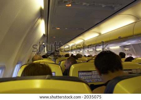 cabin interior of an airplane