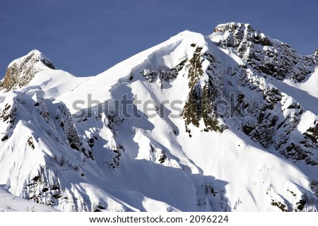 snow mountain peaks