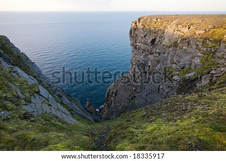 On the end of the earth. Barents Sea coast, North Cape, Norway