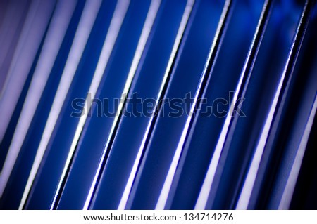 silver metal rods