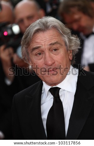 CANNES, FRANCE - MAY 18: Robert de Niro attends the \'Once Upon A Time\' Premiere during 65th Annual Cannes Film Festival during at Palais des Festivals on May 18, 2012 in Cannes, France.
