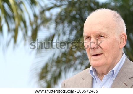 CANNES, FRANCE - MAY 26: Actor Michel Bouquet poses at the \'Renoir\'\' photocall during the 65th Annual Cannes Film Festival at Palais des Festivals on May 26, 2012 in Cannes, France.