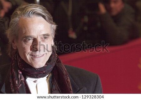 BERLIN, GERMANY - FEBRUARY 13: Jeremy Irons attends the \'Night Train to Lisbon\' Premiere during the 63rd Berlinale  Festival at the Berlinale Palast on February 13, 2013 in Berlin, Germany.