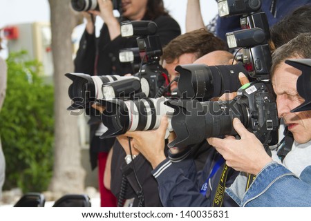 CANNES, FRANCE - MAY 24: Photographers attend the photocall for \'Michael Kohlhaas\' at The 66th Annual Cannes Film Festival at Palais des Festivals on May 24, 2013 in Cannes, France.