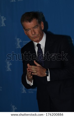 BERLIN, GERMANY - FEBRUARY 10: Pierce Brosnan attends the \'A long way down\' photocall during 64th Berlinale International Film Festival at Grand Hyatt Hotel on February 10, 2014 in Berlin, Germany