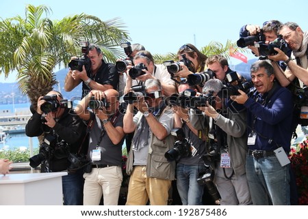 CANNES, FRANCE - MAY 14: Photographers attends the 'Grace of Monaco' photocall during the 67th Annual Cannes Film Festival on May 14, 2014 in Cannes, France.