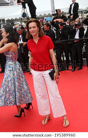 CANNES, FRANCE - MAY 25: Jury member Carole Bouquet attends the red carpet for the Palme D\'Or winners at the 67th Annual Cannes Film Festival on May 25, 2014 in Cannes, France.