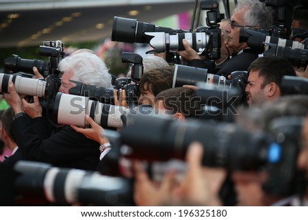CANNES, FRANCE - MAY 18:  Photographer attends \'The Expendables 3\' Premiere at the 67th Annual Cannes Film Festival on May 18, 2014 in Cannes, France.
