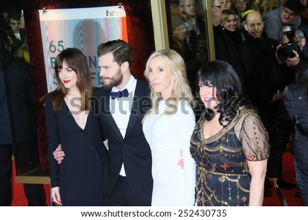 BERLIN, GERMANY - FEBRUARY 11: Jamie Dornan Dakota, Johnson and attend the \'Fifty Shades of Grey\' premiere during the 65th Berlinale Festival at Zoo Palast on February 11, 2015 in Berlin, Germany.