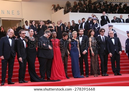 Sophie Marceau, Xavier Dolan, Sienna Miller, Jake Gyllenhaal attend the opening ceremony and \'La Tete Haute\' premiere during the 68th annual Cannes Film Festival on May 13, 2015 in Cannes, France.