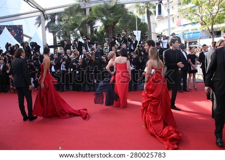 CANNES, FRANCE - MAY 20, 2015: Guest attend the \'Youth\' Premiere during the 68th annual Cannes Film Festival on May 20, 2015 in Cannes, France.