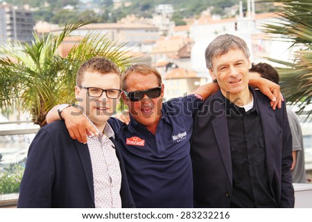 Director John McKenna,  Chad McQueen and director Gabriel Clarke attend the \'Steve McQueen: The Man & Le Mans\' photocall during the 68th annual Cannes Film Festival on May 16, 2015 in Cannes, France.