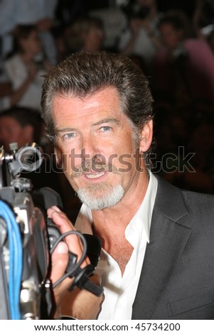 DEAUVILLE, FRANCE - SEPTEMBER 02:  Pierce Brosnan arrives at the opening gala night of the 31st  Deauville Film Festival where the movie \'The Matador\' was shown on September 2, 2005 in Deauville, France