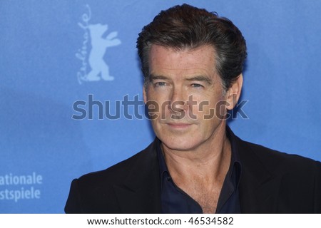 stock photo BERLIN FEBRUARY 12 Actor Pierce Brosnan attends the'Ghost 