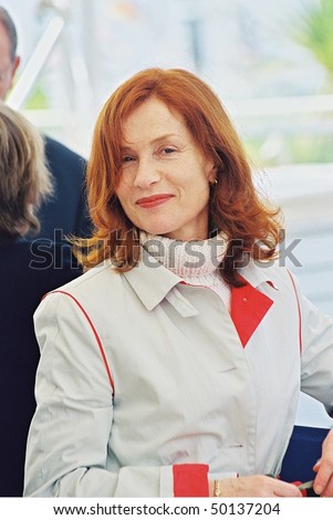 stock photo CANNES FRANCE MAY 14 French actress Isabelle Huppert pose 