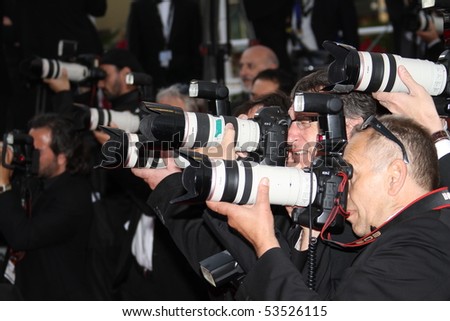 CANNES, FRANCE - MAY 19:  Photographers   attend the premiere of \'Poetry\' held at the Palais des Festivals during the 63rd  Cannes Film Festival on May 19, 2010 in Cannes, France