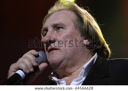 KIEV, UKRAINE - SEPT. 23: Gerard Depardieu arrives at the opening , at the Opera Theatre 40th Film Festival \