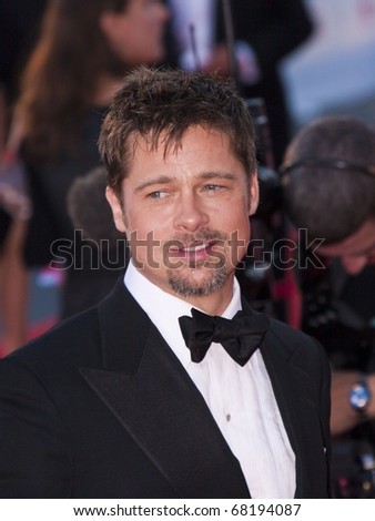 VENICE, ITALY - AUGUST 27: Brad Pitt attends the Opening Ceremony of the 65th Venice Film Festival and the \'Burn After Reading\' premiere on August 27, 2008 in Venice, Italy.