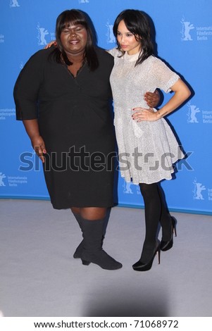 BERLIN, GERMANY - FEBRUARY 12:  Gabourey Sidibe and Zoe Kravitz  attends the \'Yelling To The Sky\' Photo call during  of the 61st Berlin Film Festival at the  Hyatt on February 12, 2011 in Berlin, Germany