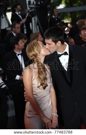 CANNES, FRANCE - MAY 17:  Novak Djokovic; Jelena Ristic   attend \'The Beaver\' Premiere during the 64th Cannes Film Festival at Palais des Festivals on May 17, 2011 in Cannes, France.