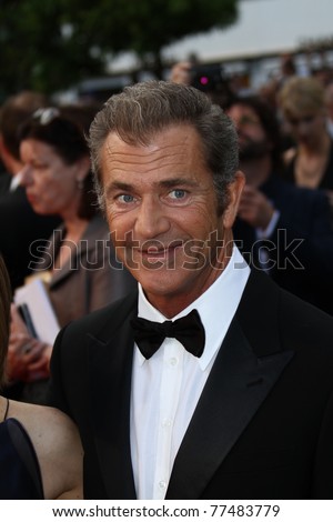 CANNES, FRANCE - MAY 17:  Mel Gibson   attend \'The Beaver\' Premiere during the 64th Cannes Film Festival at Palais des Festivals on May 17, 2011 in Cannes, France.