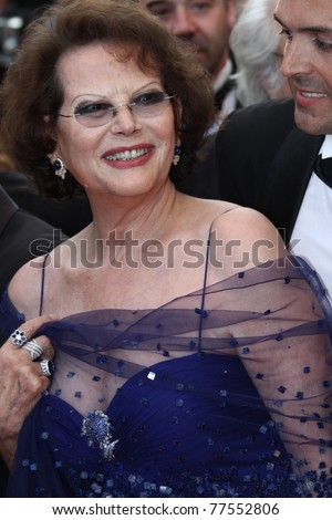 CANNES, FRANCE - MAY 17: Claudia Cardinale attends \'The Beaver\' premiere at the Palais des Festivals during the 64th Cannes Film Festival on May 17, 2011 in Cannes, France