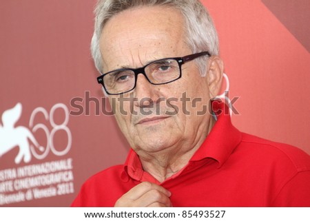 VENICE, ITALY - SEPTEMBER 09: Winner of the Golden Lion For Lifetime Achievement 2011, Marco Bellocchio poses at a photocall during the 68th Venice Film Festival  on September 9, 2011 in Venice, Italy