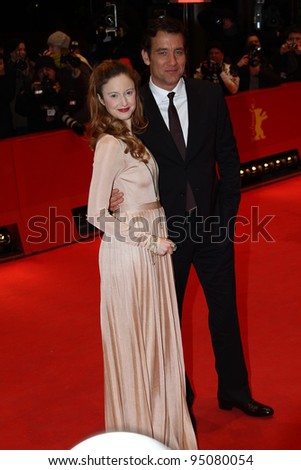BERLIN, GERMANY - FEBRUARY 12:  Andrea Riseborough and Clive Owen attend the \'Shadow Dancer\' Premiere during of the 62nd Berlin Film Festival at the  Palast on February 12, 2012 in Berlin, Germany