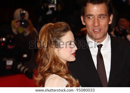 BERLIN, GERMANY - FEBRUARY 12:  Andrea Riseborough and Clive Owen attend the \'Shadow Dancer\' Premiere during of the 62nd Berlin Film Festival at the  Palast on February 12, 2012 in Berlin, Germany