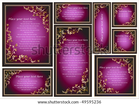 stock vector Classic greeting card for wedding ceremony