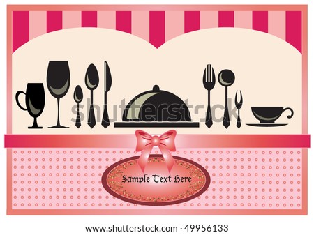 stock vector : Restaurant Menu or Invitation Card in pink background design